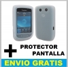 FUNDA SILICONA PARA BLACKBERRY 9800 STORM + PROTECTOR PANTALLA BLANCA